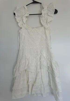 Love Shack Fancy Marsinia Cotton Smocked Dress thumbnail 3