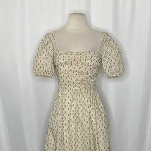 O.P.T.‎ One Pretty Time River Smocked Floral Midi Dress Puff Sleeves X-Small thumbnail 3