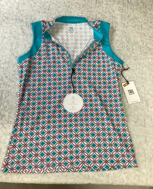 Tail White Label Womens Tulip Garden Sleeveless Golf Top Mandarin Funnel GJ8329‎ thumbnail 1