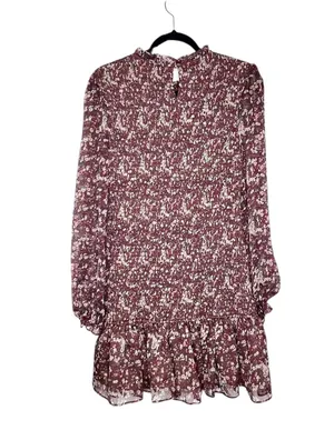 VICI Smocked Floral Chiffon Dress Multicolor Size Medium thumbnail 8