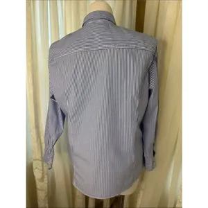 J. Crew Blue and White Striped Women’s Button-Down Shirt thumbnail 7