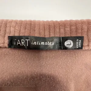 Tart Intimates Pajama Set Women Large Mauve Ribbed Velvet Short Sleeve Button Up thumbnail 6