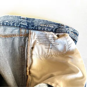 Mom Destroyed High Rise Denim Jeans thumbnail 10