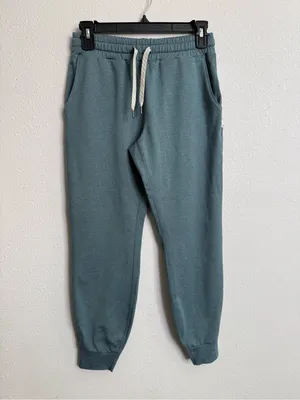 Vuori Blue Teal Performance Joggers XS Drawstring Athleisure Lounge Travel Pants thumbnail 3