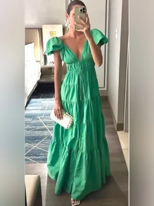 Revolve A.L.C. Luca Dress Green 2 thumbnail 3