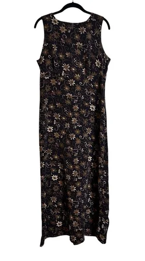Vintage Byer Studio Maxi Dress Empire Waist Floral 90s Grunge Boho Size 12 thumbnail 7