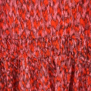 Joie large abstract print boho tiered red black maxi dress thumbnail 4
