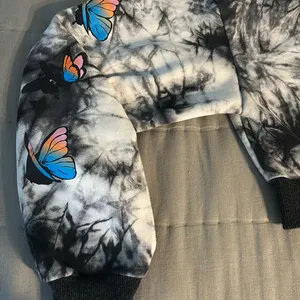 iHeartRaves Rave After Rave Cropped Tie Dye Hoodie thumbnail 6