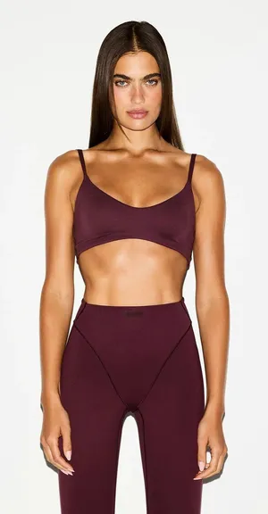 Nike Skims Matte Micro Scoop Sports Bra Currant Size Large thumbnail 1
