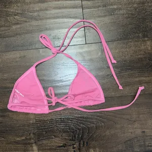 PacSun NWOT Eco Pink Carly Ribbed Triangle Bikini Top thumbnail 3