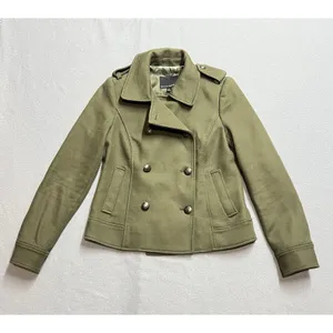 Womens Military‎ Inspired Peacoat Jacket Cotton Spring Casual Utility Preppy thumbnail 2