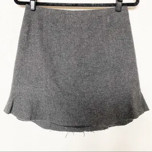 Madewell Boulevard Charcoal Grey Wool Skirt Size 2 thumbnail 2