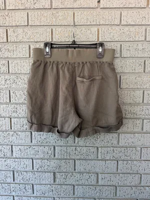 Faherty Arlie Shorts Pull On Linen Blend Olive Green Womens Size Medium thumbnail 4