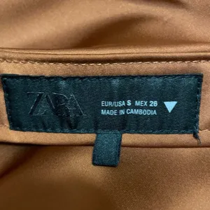 Zara Women's Brown Silky Satin Mid Waist Maxi Straight A-Line Slip Skirt Size 26 thumbnail 5