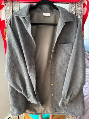 Pink Lily Corduroy Shacket  thumbnail 1