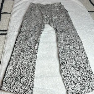 Nine West multi color Print Pajamas Jogger Pants Women White L Loungewear Soft thumbnail 9