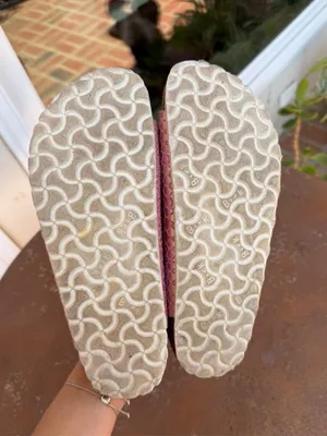 Birkenstock pink snakeskin 3 strap sandals sz 38/7.5 #summer #beach #retro thumbnail 6