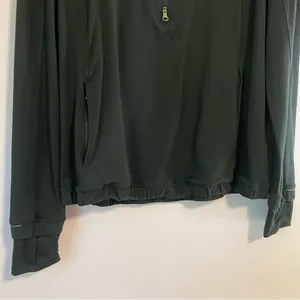 LuluLemon Athletica Running Jacket Black Quarter Zip Sweatshirt Pullover Medium thumbnail 3