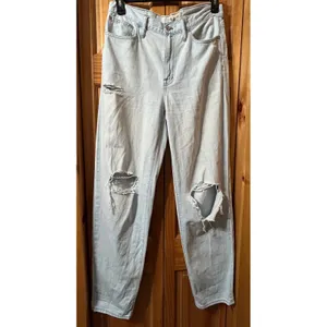 Madewell Slouchy‎ Boy Jean 28 Tall Light Wash Distressed Ripped Relaxed Denim thumbnail 3