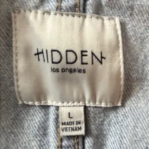 Hidden Los Angeles Womens Light Wash Denim Utility Romper HD8109-ML Blue Large thumbnail 3