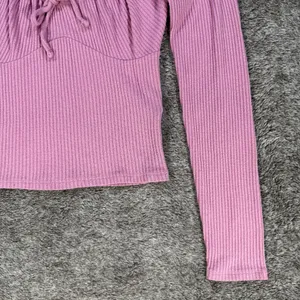 Hollister Must Have Collection Cropped Ribbed Long Sleeve Sz S thumbnail 2