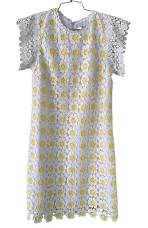 J.Crew Short-sleeve dress in floral crochet 2 thumbnail 1