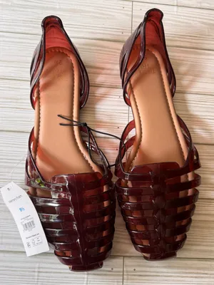 Time and Tru Women's Huarache Jelly Sandals Flats Sz 9.5 NWT thumbnail 1