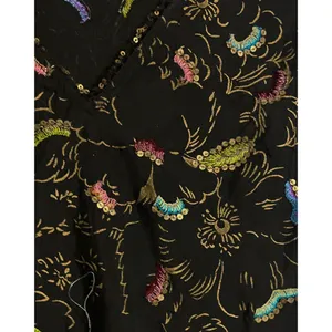 Meghan Park Vintage Floral Embroidered Dress thumbnail 2