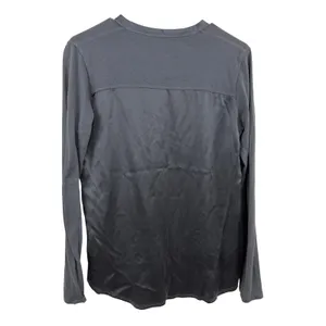 Majestic Filatures Top Womens Size 3 Grey Cotton Cashmere Silk Back Split Neck thumbnail 7