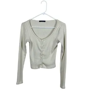 Brandy Melville Zelly Cream Cardigan one size thumbnail 5
