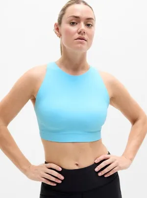 New Athleta M Flex Spacer Bra Aqua Blue Medium D-DD thumbnail 1