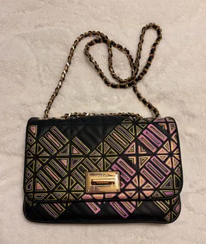 Custom designer quilted purse Black thumbnail 1