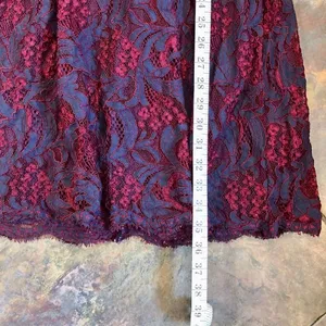 Francesca’s Blue Red Floral Lace Women’s Sleeveless Dress Size Large thumbnail 9