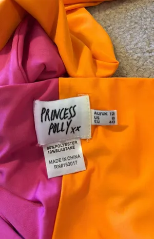 Princess Polly Alessia Top Spliced Pink/Orange thumbnail 5