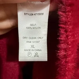 ASTR Wine Red Fuzzy Crop Sweater Women's Sz‎ XL Minimalist Soft Girl Era thumbnail 10