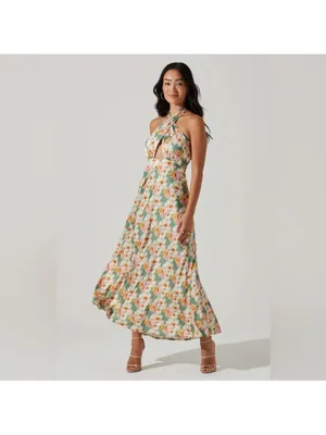 Astr Giova Floral Halter Midi Dress - Medium thumbnail 3