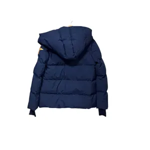 Meet Me There Womens Navy Blue Star Puffer Ski Jacket Hooded Size S/M NEW thumbnail 3