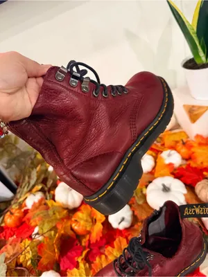 Dr. Martens Women's Oxblood Lace-Up Platform Boots thumbnail 6