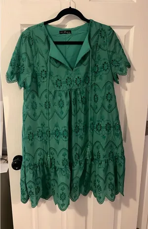 Green casual dress thumbnail 1