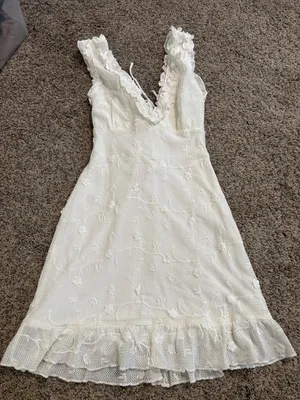 Edikted Shayla Ruffled Textured Mini Dress size CS NWT thumbnail 1