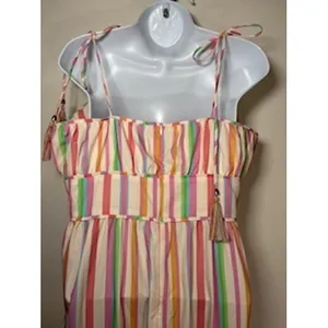 Chicwish Maxi Dress Multicolor Striped Tassel Tiered Boutique Summer Boho XL thumbnail 6