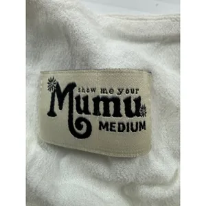 Show Me Your Mumu White Tie Front Peplum Camisole Top Medium Adjustable Straps thumbnail 2