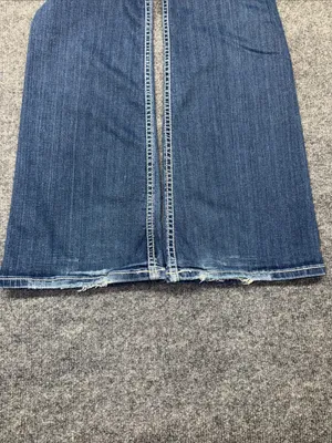 BKE Women's Medium Blue Low-Rise Bootcut Jeans with Subtle Distress thumbnail 10