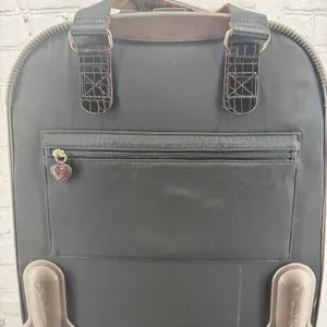 VTG Brighton Black Bag Brown Leather Accents Wheeled Carry-On Luggage 21" thumbnail 9