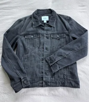 Old Navy Faded Black Denim Jacket thumbnail 1