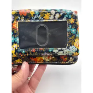 Floral Trifold Wallet with ID Window and‎ Zipper Coin Pocket Multicolor thumbnail 5