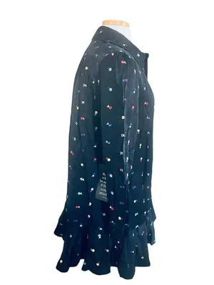 Tuckernuck Callahan Shirt Dress Navy Blue Embroidered Size Medium NWT thumbnail 7