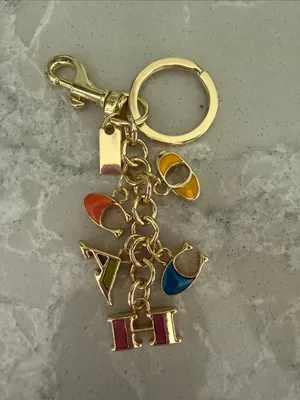 Gold-Tone Multi-Color Charm Keychain unbranded thumbnail 3