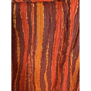 Free People Harem Lurex Jumpsuit Metallic Rust Stripe M Boho Coachella‎ Festival thumbnail 4