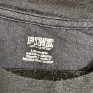 PINK Victorias Secret Black Long Sleeve GRL PWR Cropped T Shirt Large thumbnail 3